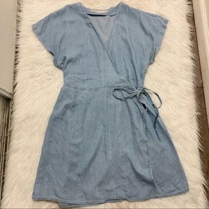 ASOS Denim Women’s Size 12 Blue Chambray Wrap Dress